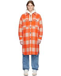 Orange Check Raincoat