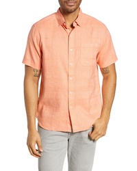 Orange Check Short Sleeve Shirt