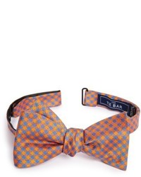 Orange Check Silk Bow-tie