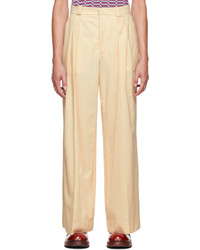 King & Tuckfield Off White Wide Leg Trousers