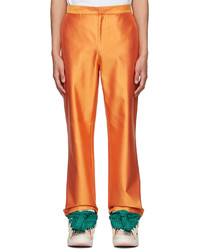 ERL Orange Silk Trousers