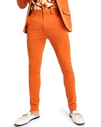 ASOS DESIGN Skinny Leg Trousers In Orange At Nordstrom