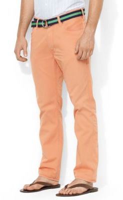 Polo Ralph Lauren FLAT PANT - Pantalones chinos - optic orange/naranja 
