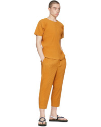 Homme Plissé Issey Miyake Yellow Monthly Color April Trousers