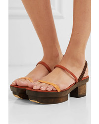 Cult Gaia Fifi Leather Platform Sandals
