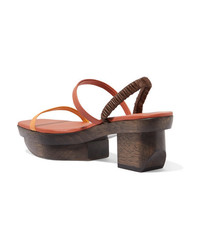 Cult Gaia Fifi Leather Platform Sandals