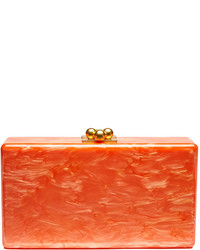 Edie Parker Jean Solid Acrylic Clutch Bag Orange