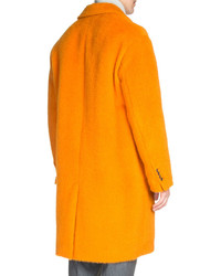 Ami Apparel Long Sleeve Wool Alpaca Coat Orange