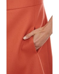 Narciso Rodriguez Collarless Short Sleeve Coat Orange