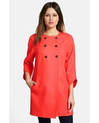 Ted Baker London Double Breasted Wool Blend Coat