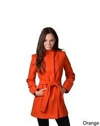 Journee Collection Juniors Belted Wool Blend Belted Coat