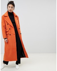 NEON ROSE Maxi Double Breasted Overcoat