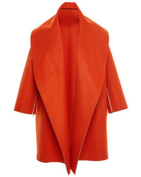 Tome Orange Felted Wool Oversized Coat Orange