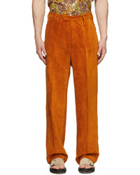 Cmmn Swdn Orange Corduroy Otis Trousers