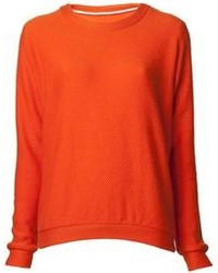 Orange Crew-neck Sweater