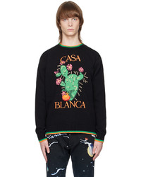 Casablanca Black Intarsia Sweater