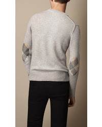 Burberry Elbow Patch Cashmere Sweater