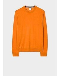 Paul Smith Burnt Orange Crew Neck Merino Wool Sweater