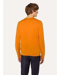 Paul Smith Burnt Orange Crew Neck Merino Wool Sweater