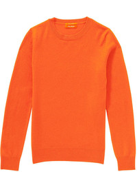 Joe Fresh Cashmere Crew Neck Sweater Bright Orange