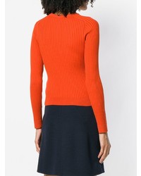 Courreges Courrges Rib Knit Fitted Sweater