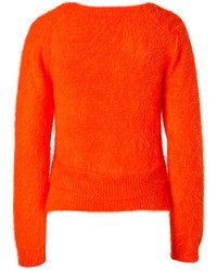 J.W.Anderson Jw Anderson Angora Blend Raglan Sleeve Pullover In Orange