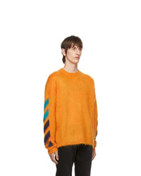 Off-White Orange Brushed Diag Sweater