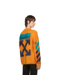 Off-White Orange Brushed Diag Sweater