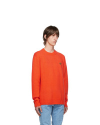 Versace Orange Cashmere And Silk Sweater