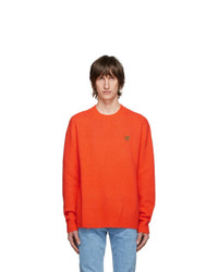 Versace Orange Cashmere And Silk Sweater