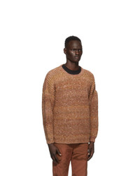 Marine Serre Orange Chunky Sweater