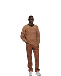 Marine Serre Orange Chunky Sweater