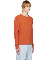 RRL Orange Crewneck Sweater