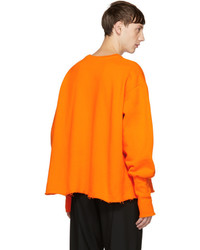 Christian Dada Orange Oversized Bomber Sweatshirt
