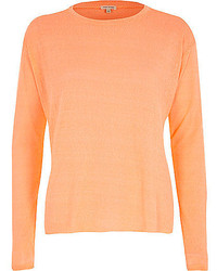 River Island Orange Oversized Sweater