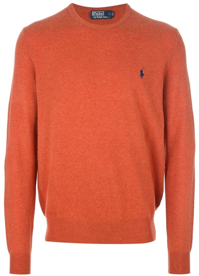 orange ralph lauren sweater
