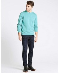 Marks and Spencer Pure Cotton Crew Neck Jumper