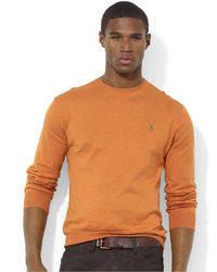 Polo Ralph Lauren Sweater Crew Neck Pima Cotton Sweater, $98 | Macy\'s |  Lookastic | Sweatshirts