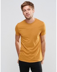 Asos Brand T Shirt With Crew Neck In Orange Marl