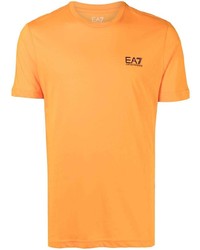 Ea7 Emporio Armani Chest Logo Print Detail T Shirt