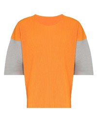 Homme Plissé Issey Miyake Colour Block Pliss T Shirt
