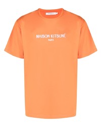 MAISON KITSUNÉ Embossed Logo Cotton T Shirt