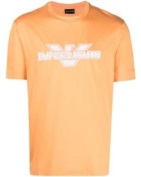 Emporio Armani Logo Patch Cotton T Shirt