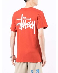 Stussy Logo Print T Shirt