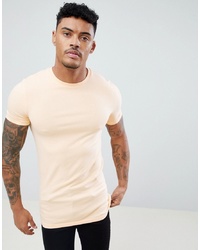 ASOS DESIGN Longline Muscle Fit T Shirt With Crew Neck And Stretch