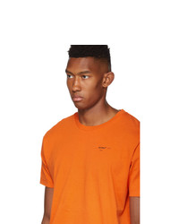 Off-White Orange And Black Logo T Shirt