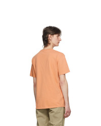 Noah NYC Orange Logo Pocket T Shirt