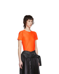 Junya Watanabe Orange Nylon Tricot T Shirt