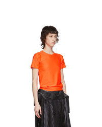 Junya Watanabe Orange Nylon Tricot T Shirt