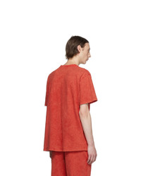 Rochambeau Orange Yves Scherer Edition Rubber Logo T Shirt